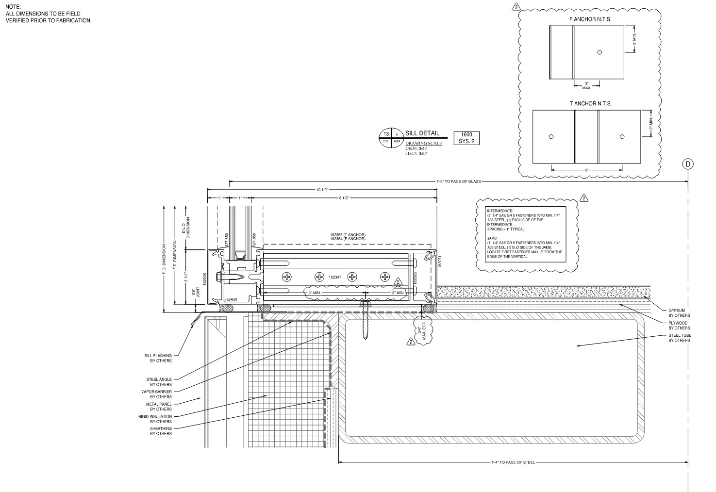 Sample drawing: elevation clarity, dimension detail, and revision example