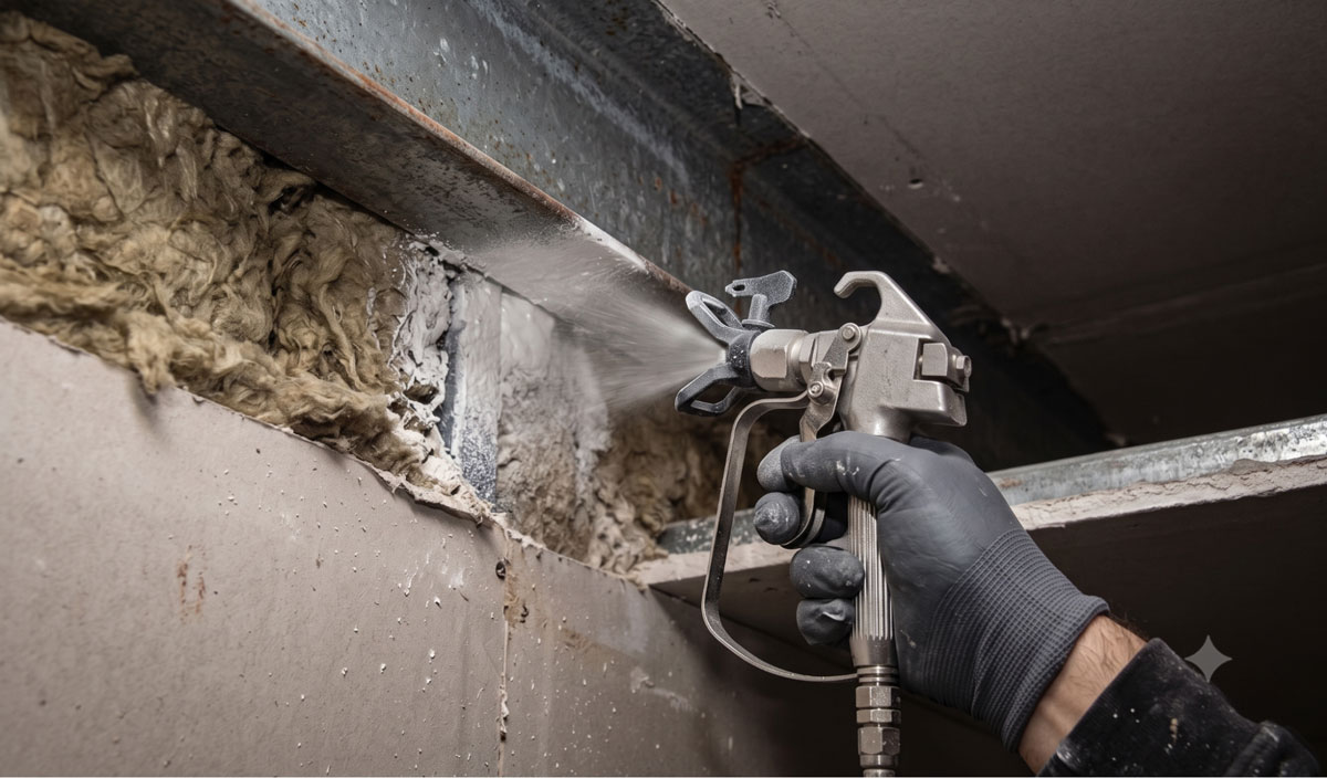 fire-safing-no-backpan-horizontal-detail Fire safing condition with no backpan using nearby horizontal for seal