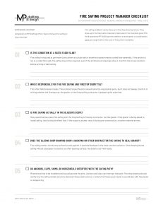 fire-safing-12 MP Drafting’s Fire Safing Project Manager Checklist helps glazing contractors and project managers identify coordination issues before fabrication, reducing costly field changes, RFIs, and schedule delays.
